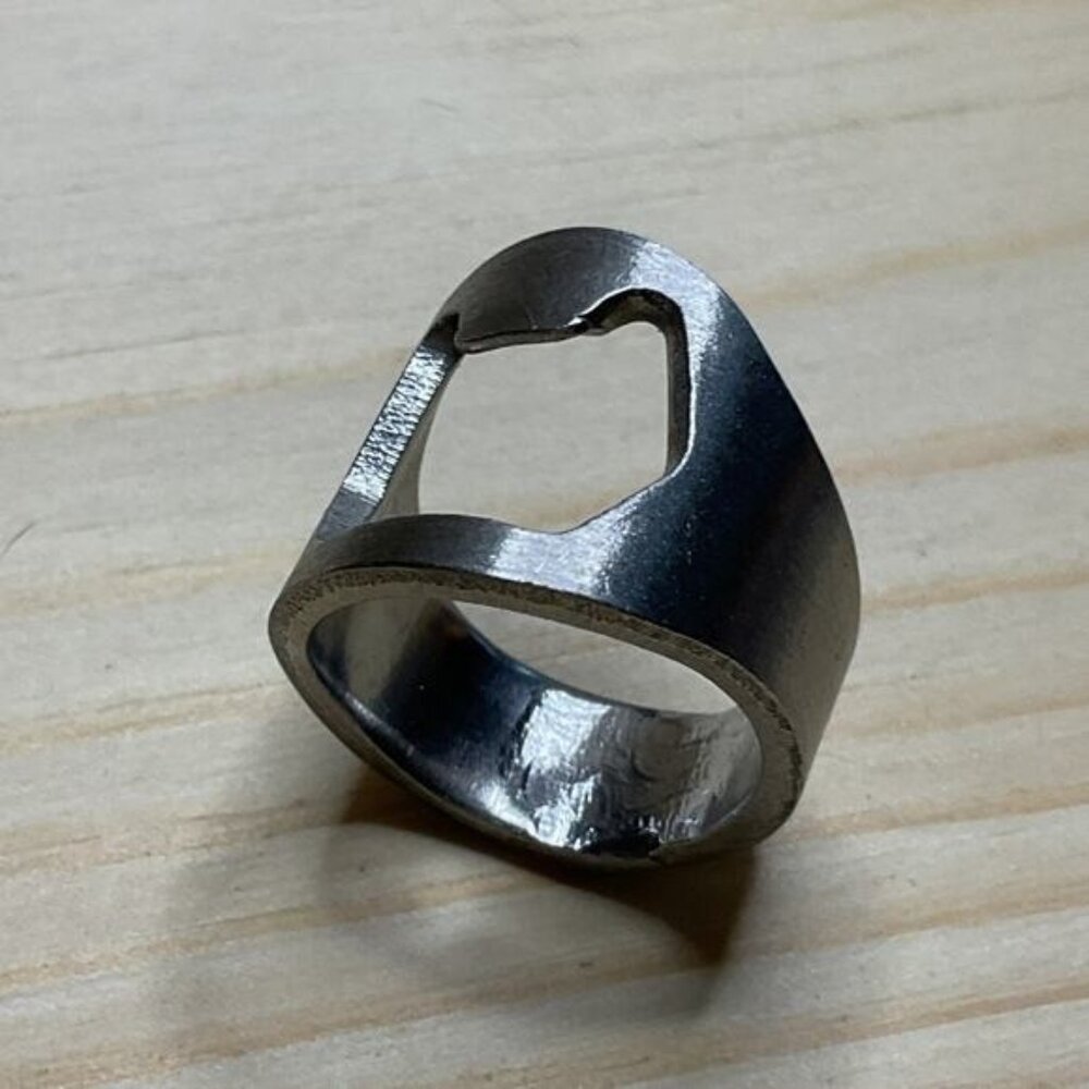 Titanium Steel Bottle Opener Ring For Men